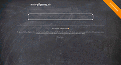 Desktop Screenshot of mein-pilgerweg.de